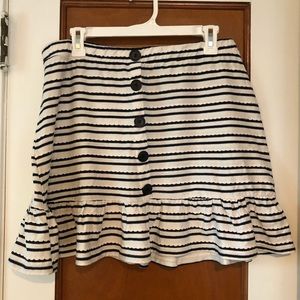 Striped Ruffle Skirt